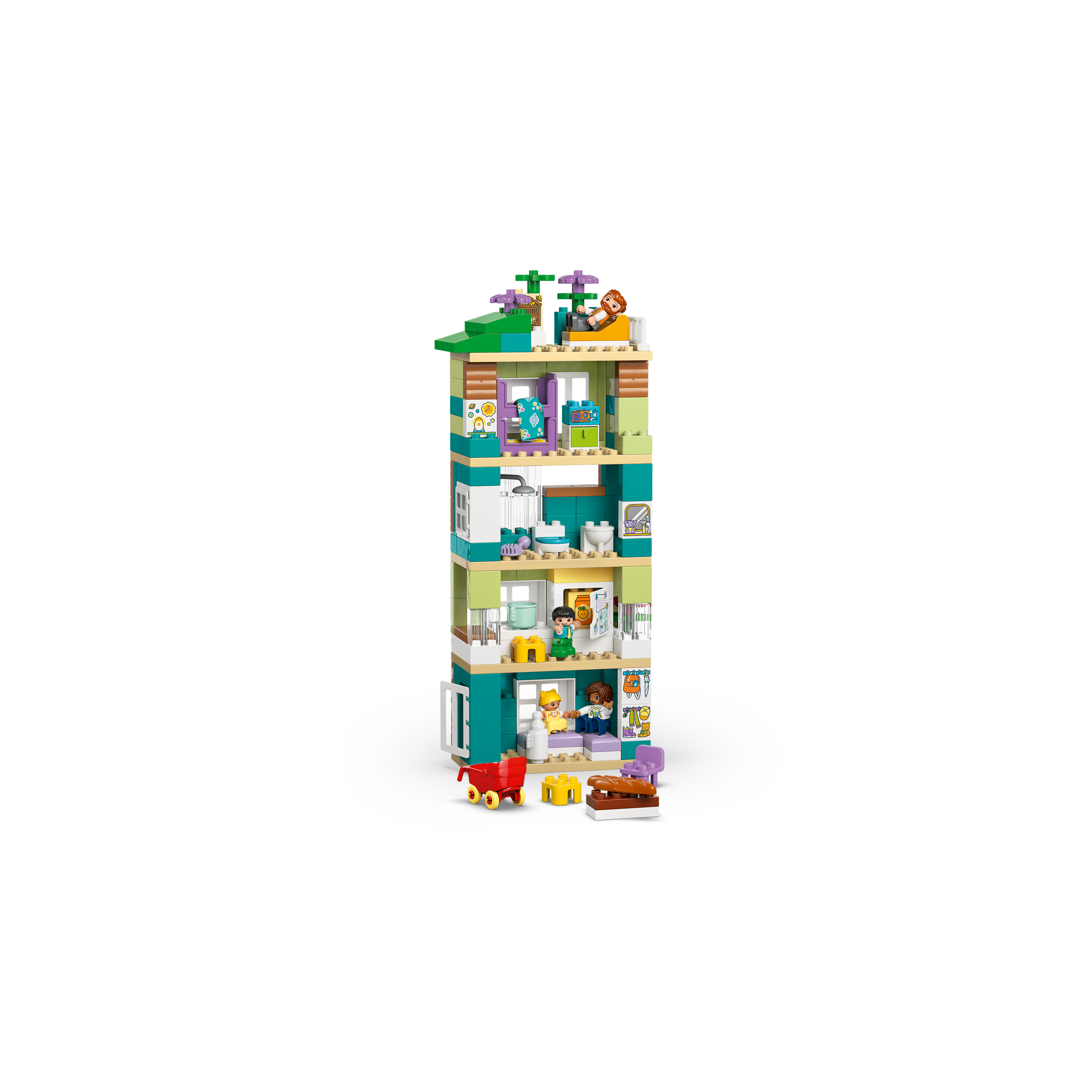 3 In 1 Modern Family House With Figures - Image 4