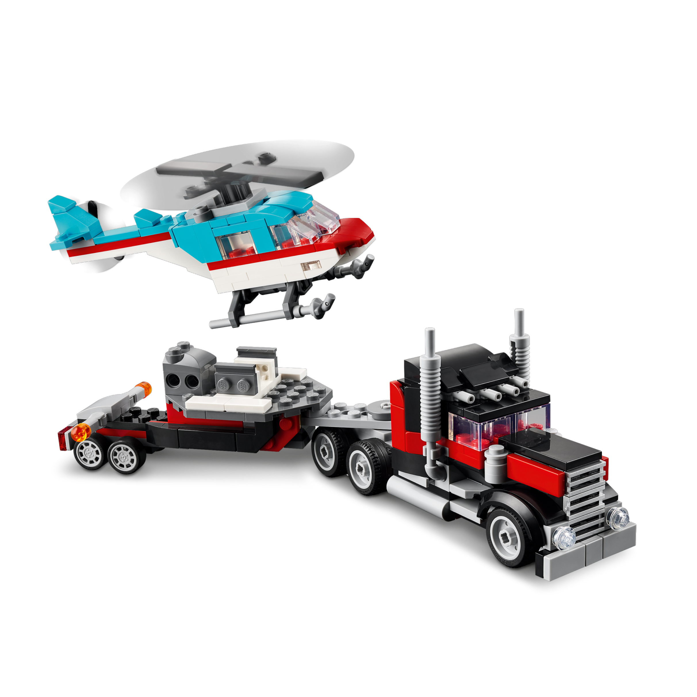 Flatbed Truck With Helicopter - Image 3