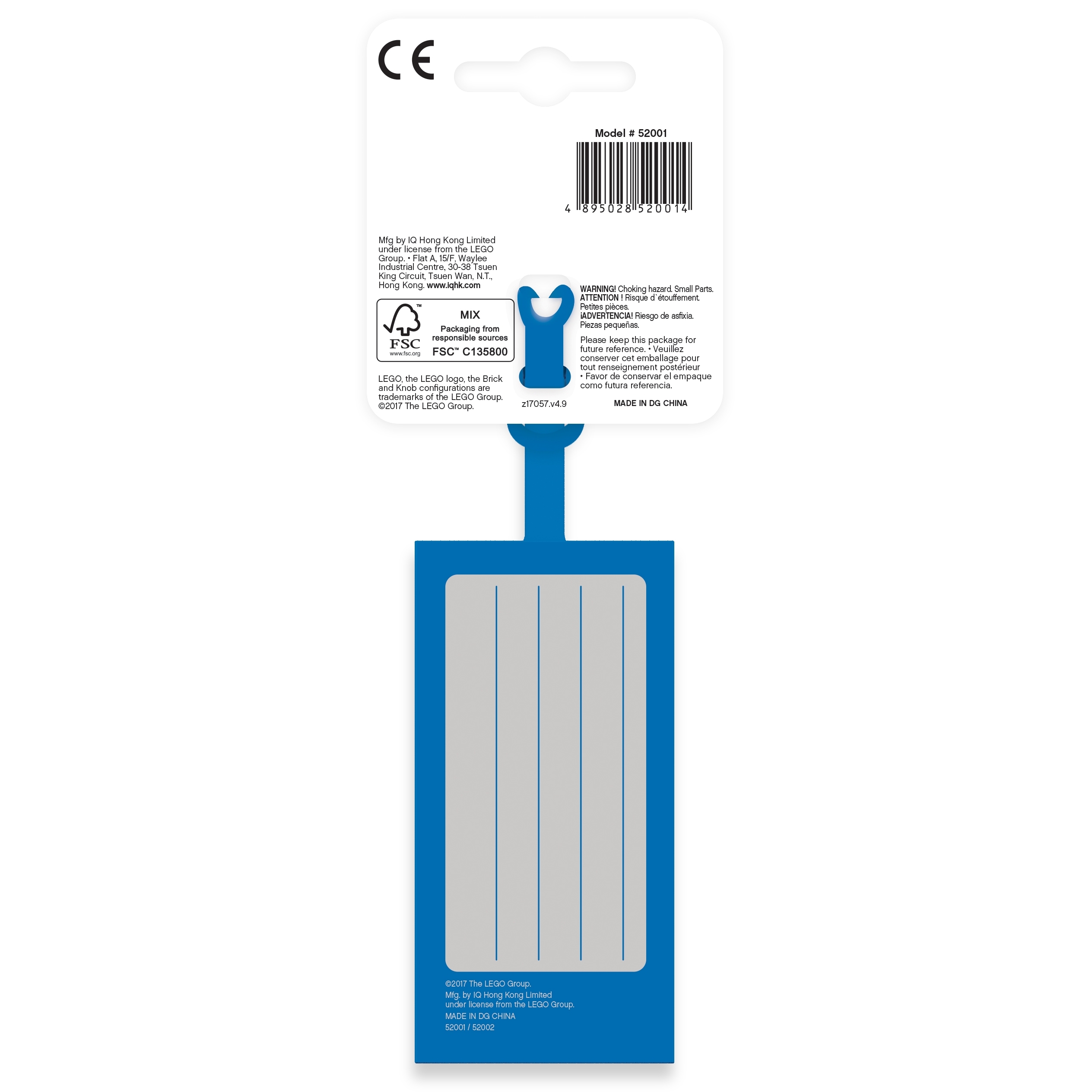 2X4 Blue Luggage Tag - Image 4