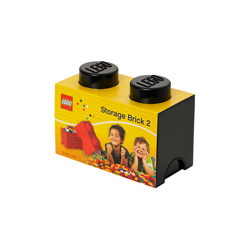 2-Stud Storage Brick – Black - Image 2