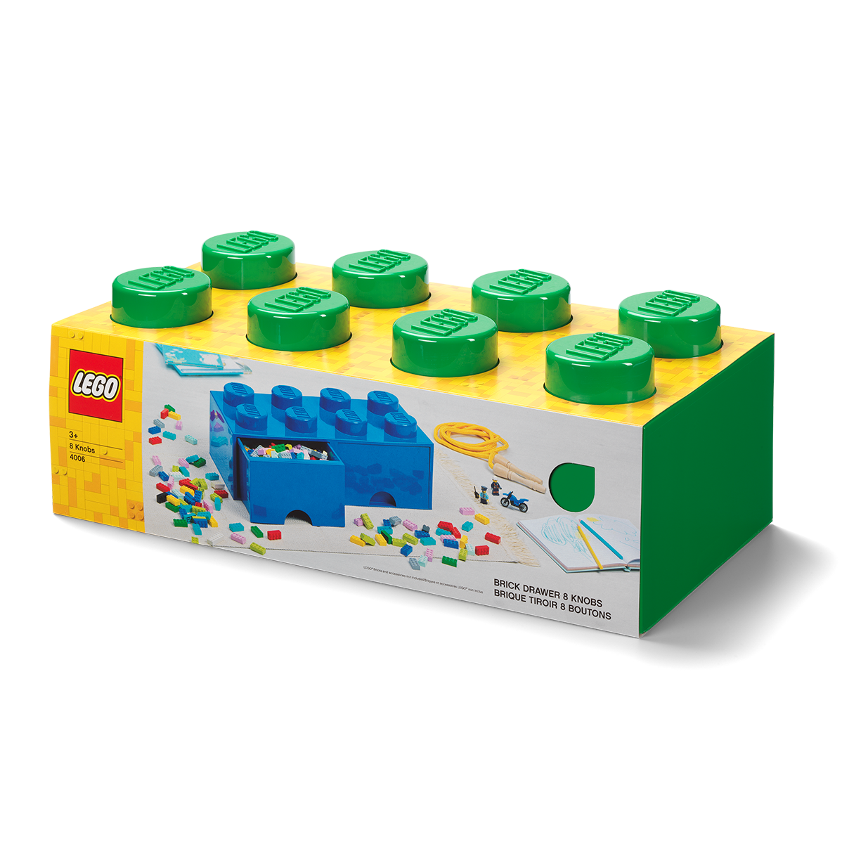8-Stud Brick Drawer – Green - Image 2