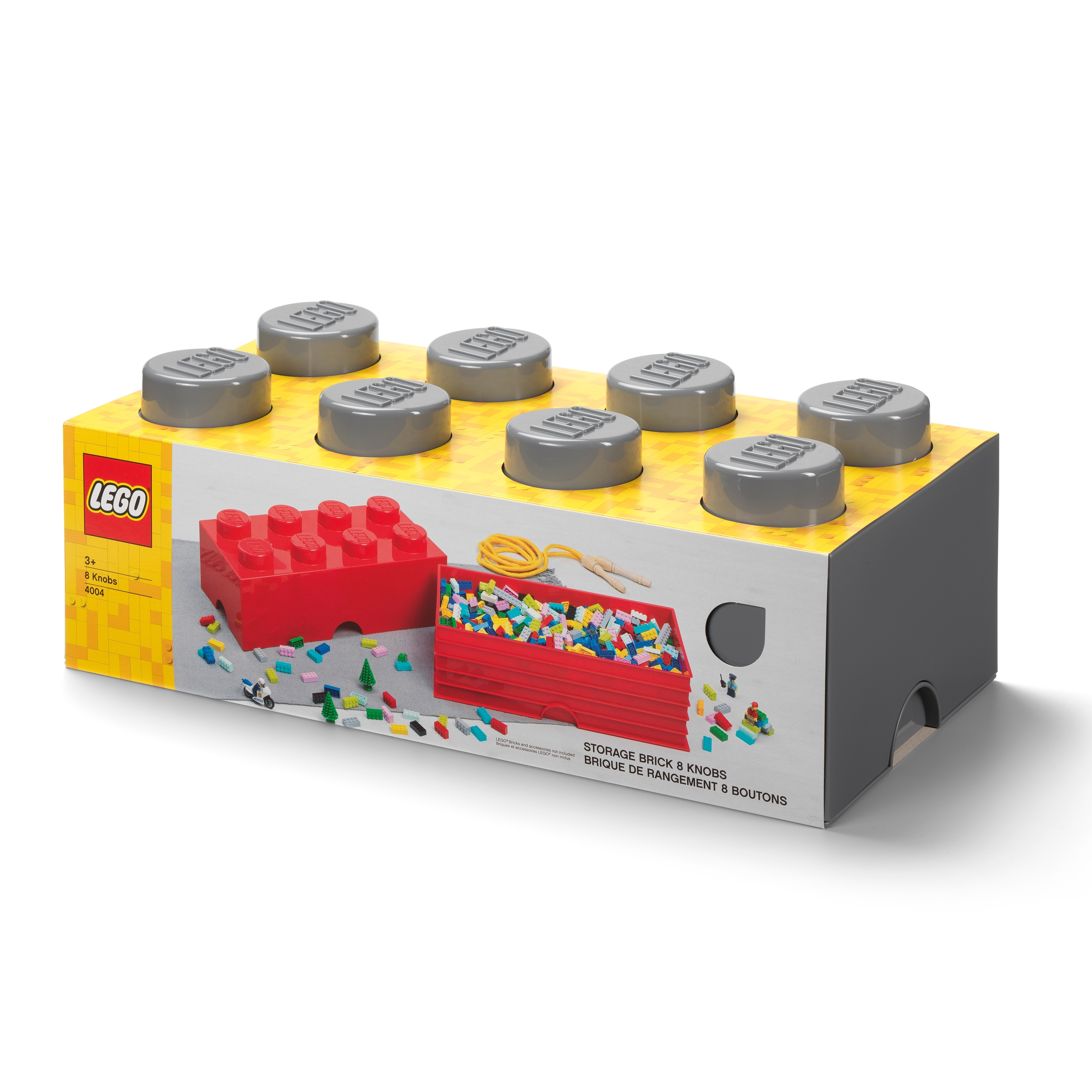 8-Stud Storage Brick – Gray - Image 2