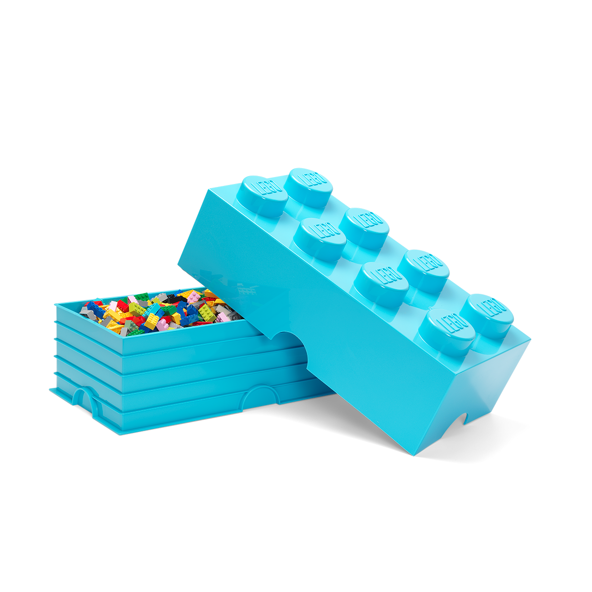 8-Stud Storage Brick – Azure Blue - Image 3