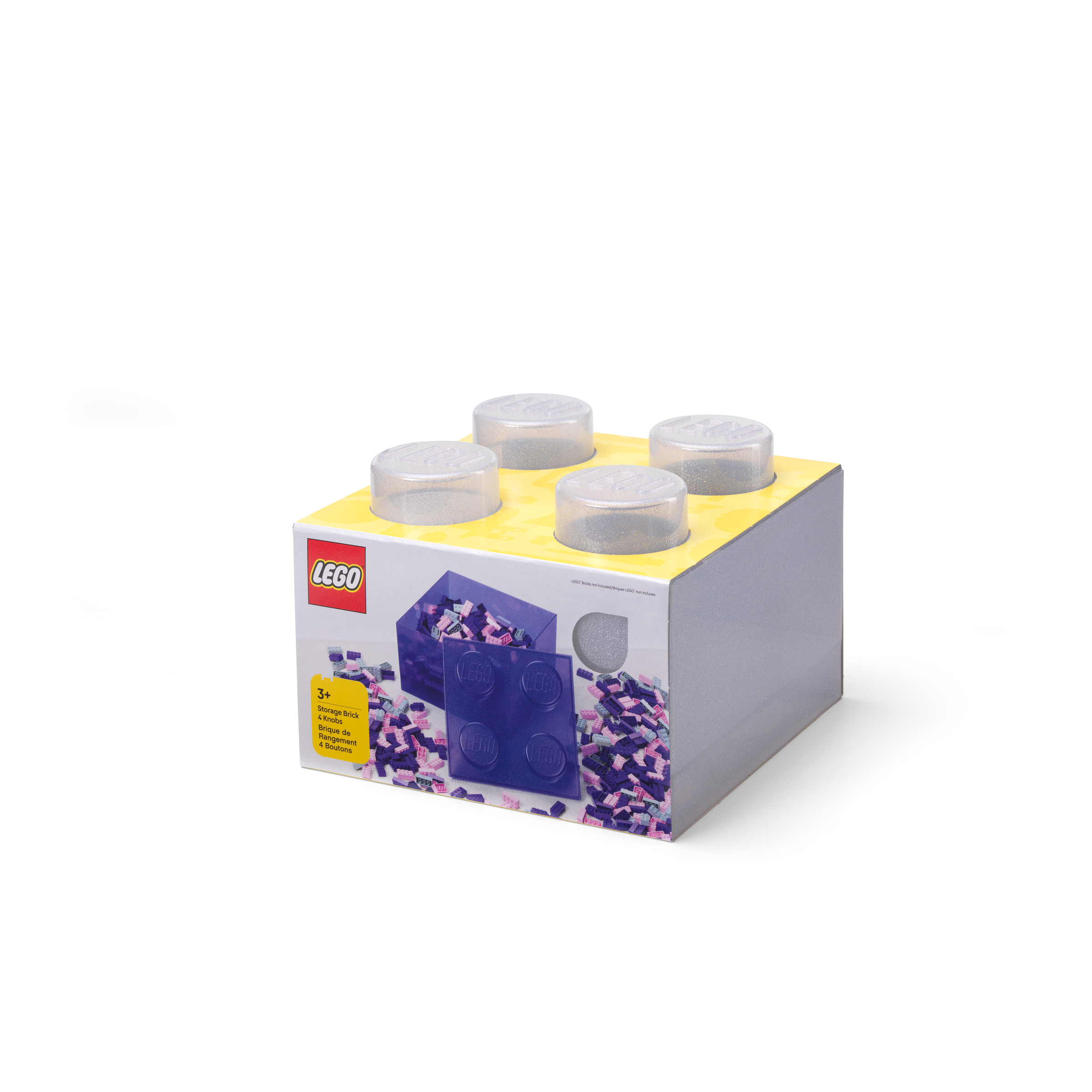 White Clear Brick-Shaped Storage Box - Image 2