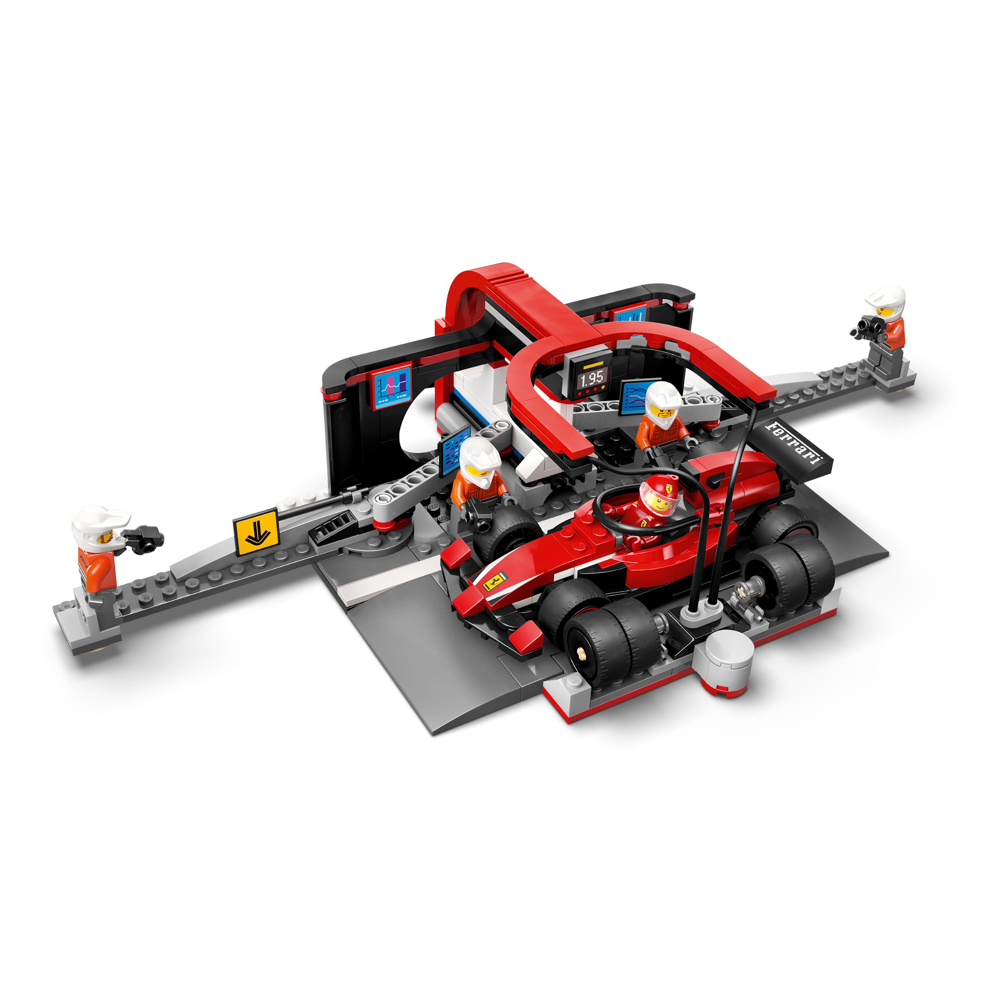 F1 Pit Stop & Pit Crew With Ferrari Car - Image 4