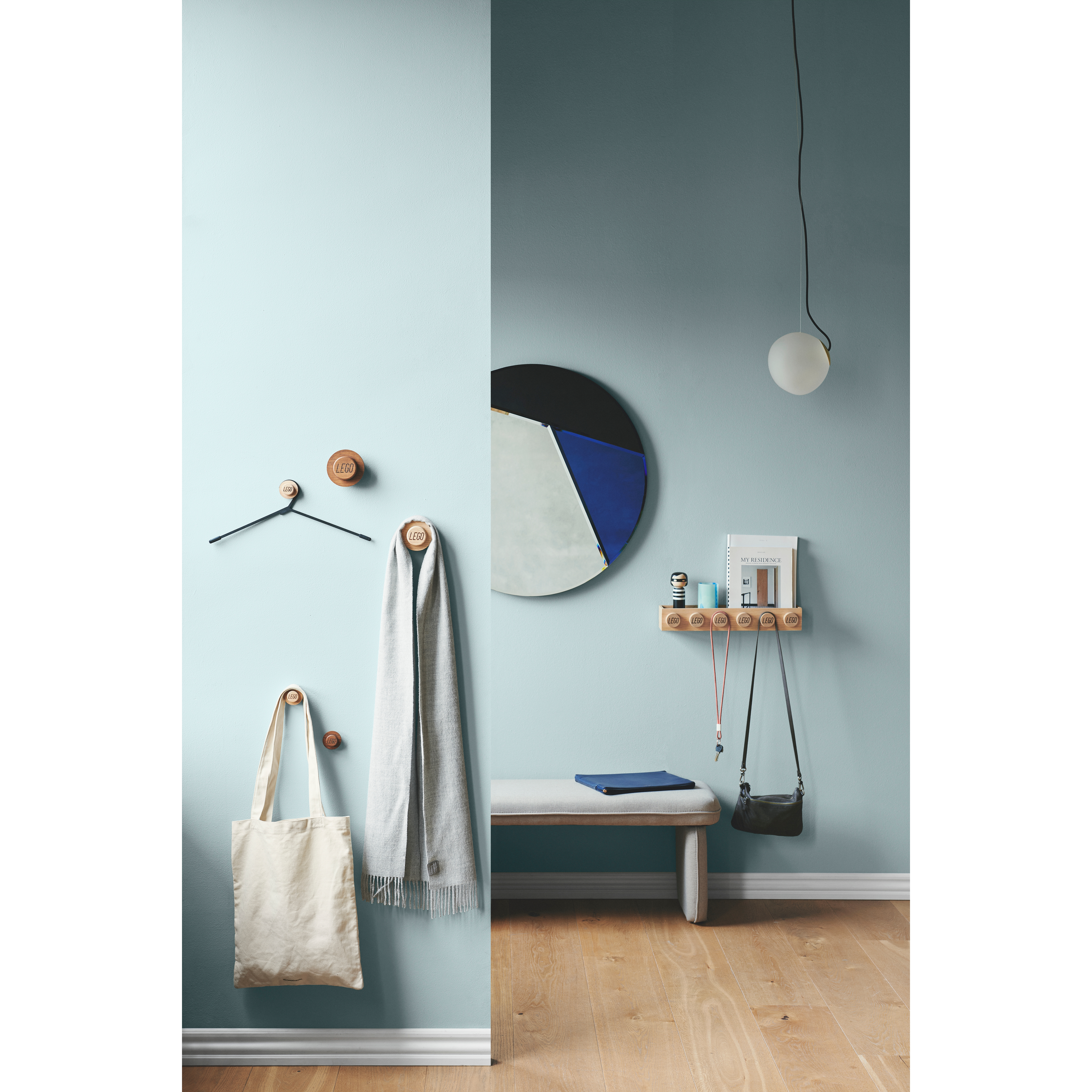 Wooden Wall Hanger Set – Dark Oak - Image 5
